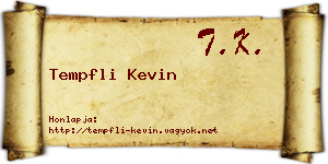 Tempfli Kevin névjegykártya