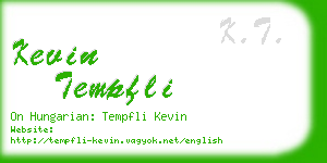 kevin tempfli business card